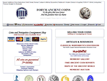 Tablet Screenshot of forumancientcoins.com